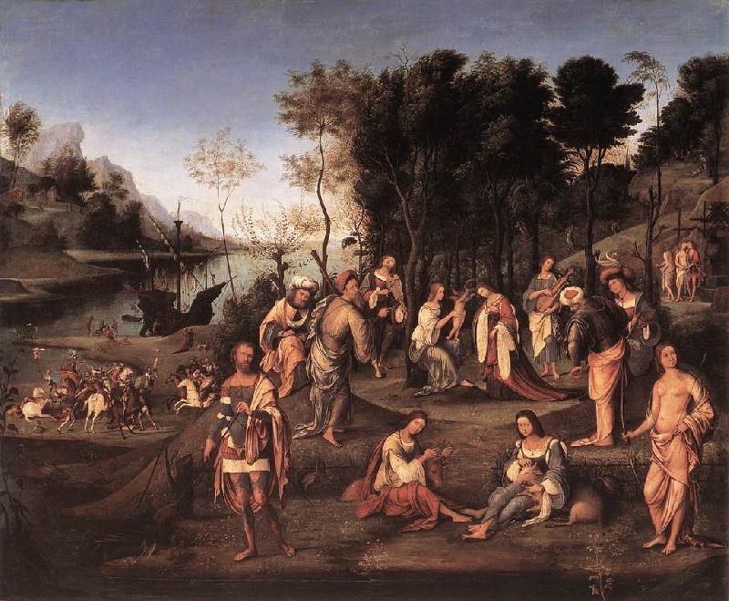 COSTA, Lorenzo Court of Isabella d'EsteCourt of Isabella d Este oil painting picture